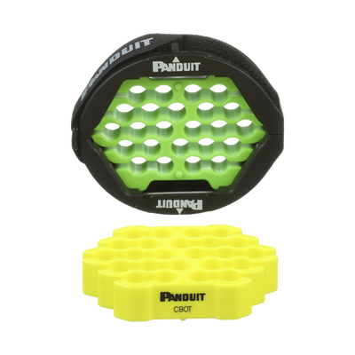 PANDUIT - Herramienta Para Peinado y Organización de Cables, Incluye Organizador Verde Para Diámetros de Cables de 4.6 a 6.3 mm (0.18 a 0.25 Pulgadas) y Amarillo Para 5.9 a 7.9 mm (0.23 a 0.31 Pulgadas)