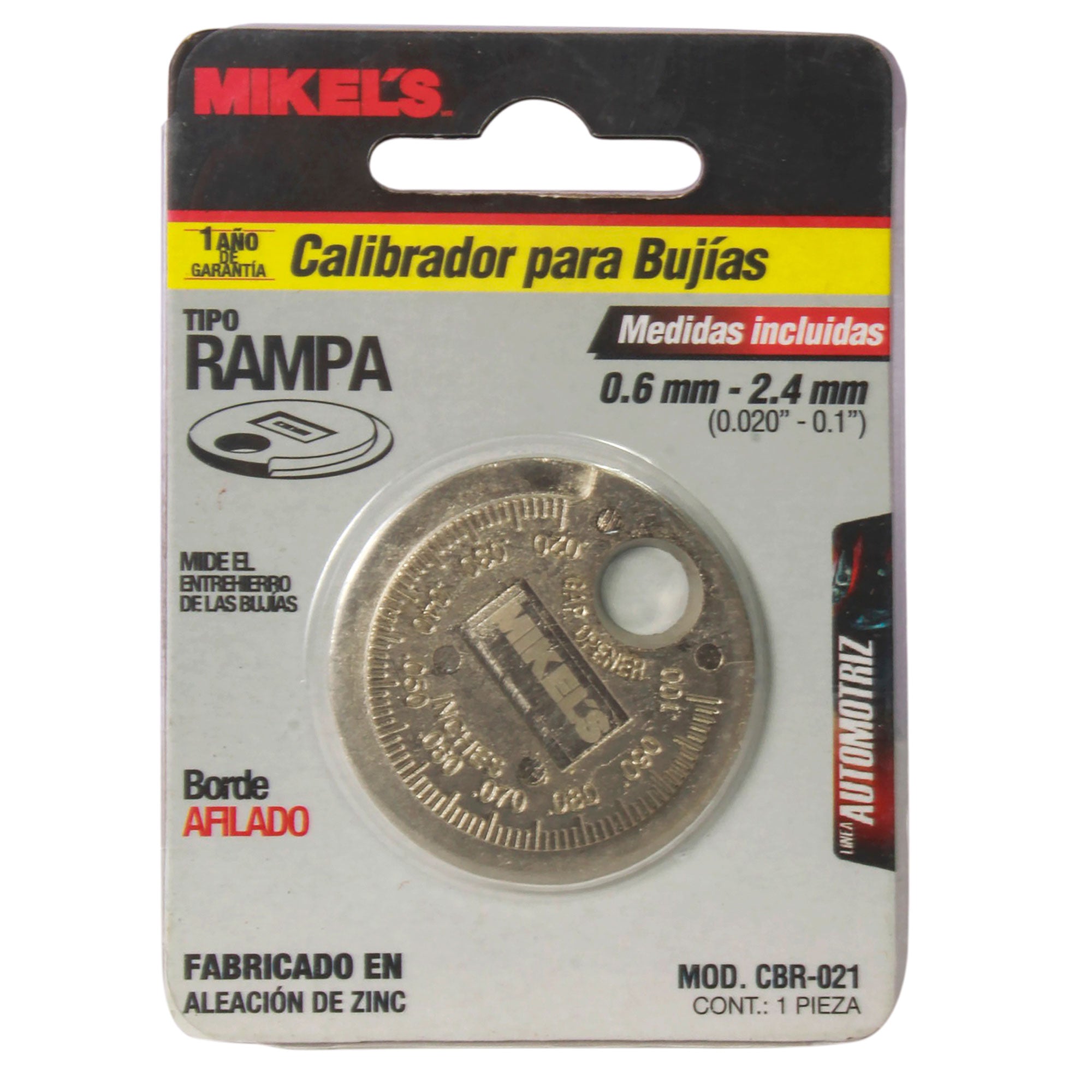 Calibrador para bujías tipo rampa