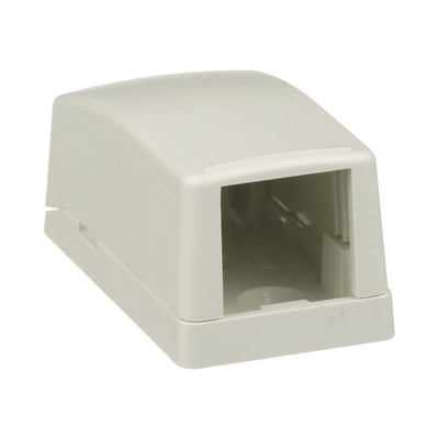 PANDUIT - Caja de Montaje en Superficie, Para 1 Módulo Mini-Com, Color Blanco Mate