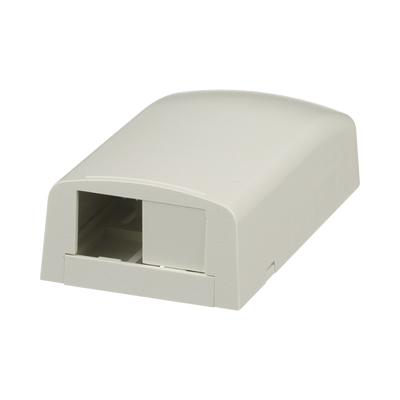 PANDUIT - Caja de Montaje en Superficie, Para 2 Módulos Mini-Com, Color Blanco Mate