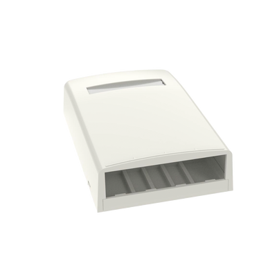 PANDUIT - Caja de Montaje en Superficie, Para 4 Módulos Mini-Com, Color Blanco Mate