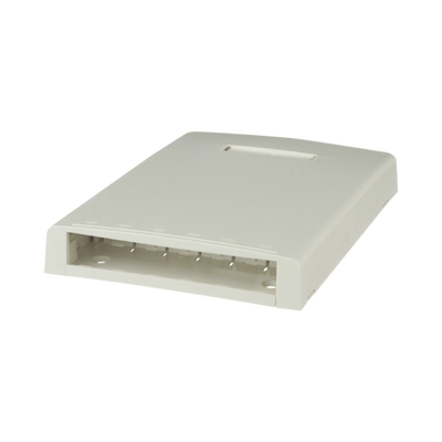 PANDUIT - Caja de Montaje en Superficie, con Accesorio para Resguardo de Fibra Óptica, para 6 Módulos Mini-Com, Color Blanco Mate