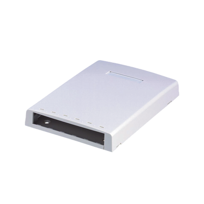 PANDUIT - Caja de Montaje en Superficie, con Accesorio para Resguardo de Fibra Óptica, para 6 Módulos Mini-Com, Color Blanco
