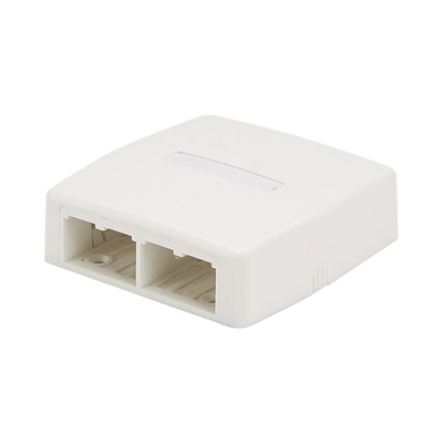 PANDUIT - Caja de Montaje en Superficie, Para 4 Módulos Mini-Com, Color Blanco Mate