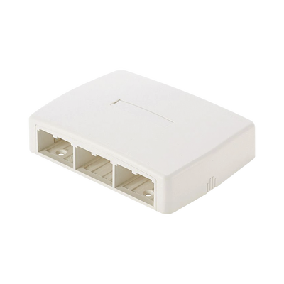 PANDUIT - Caja de Montaje en Superficie, Para 6 Módulos Mini-Com, Color Blanco Mate
