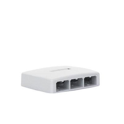 PANDUIT - Caja de Montaje en Superficie, Para 6 Módulos Mini-Com, Color Blanco