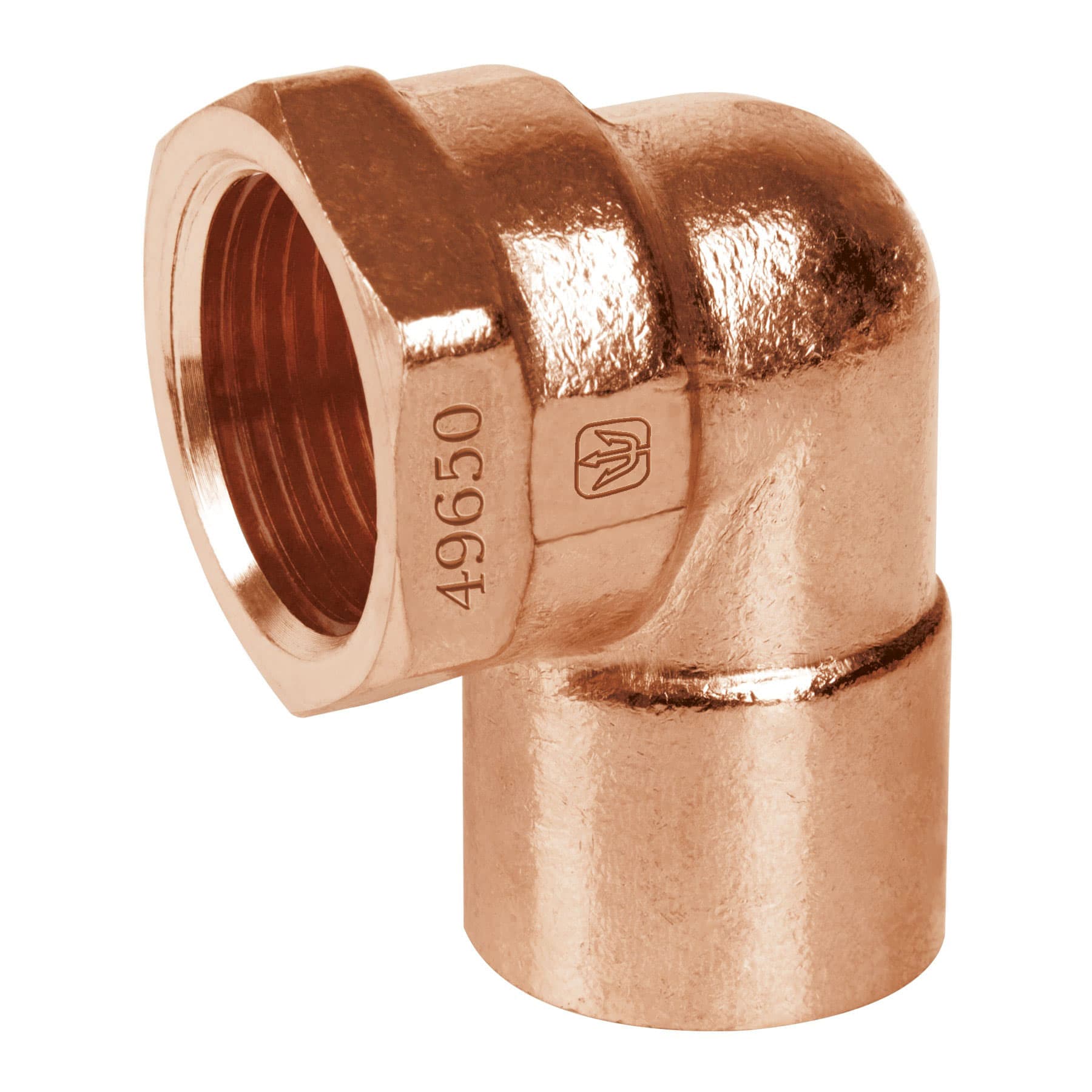 Codo 90¡ de cobre, rosca interior 1/2', Foset