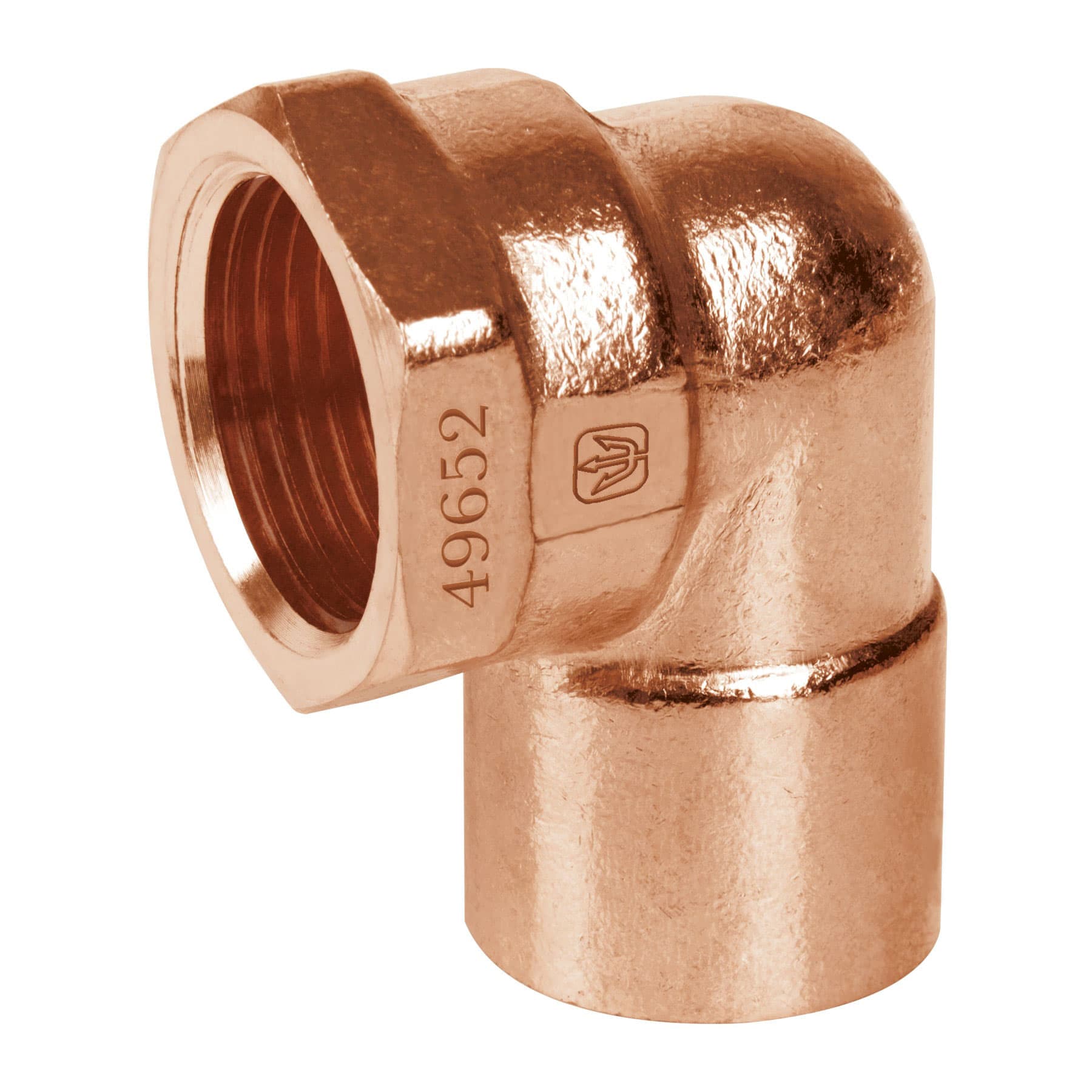 Codo 90¡ de cobre, rosca interior 1', Foset
