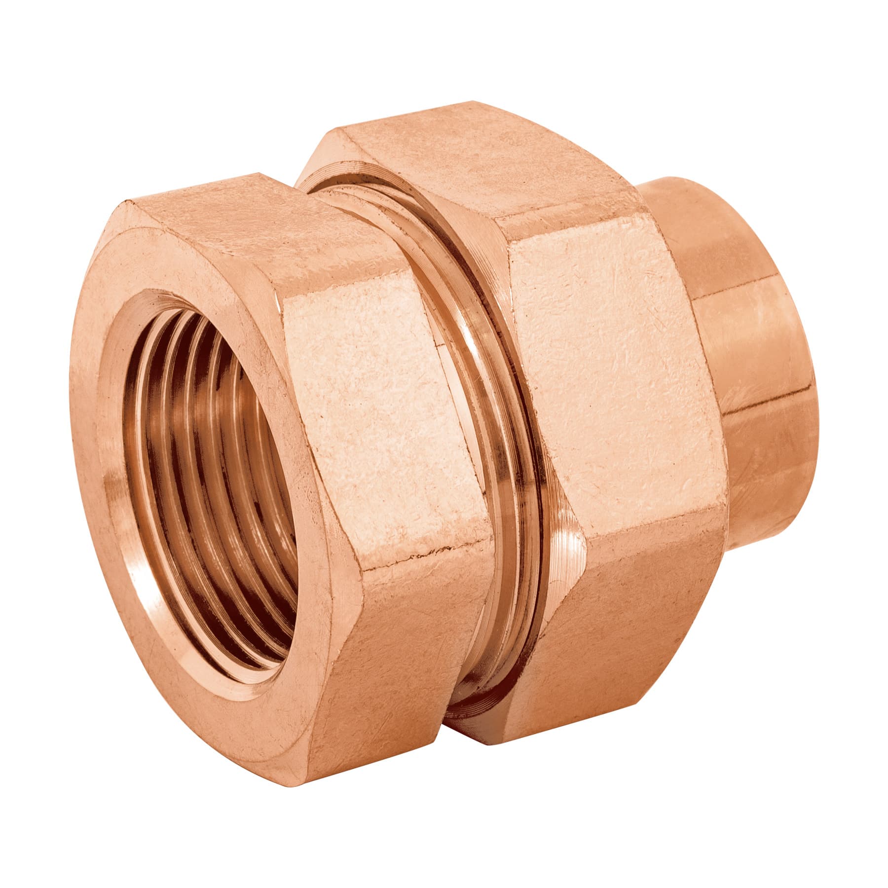 Tuerca union laton cobrizado 1' rosca interior, Foset