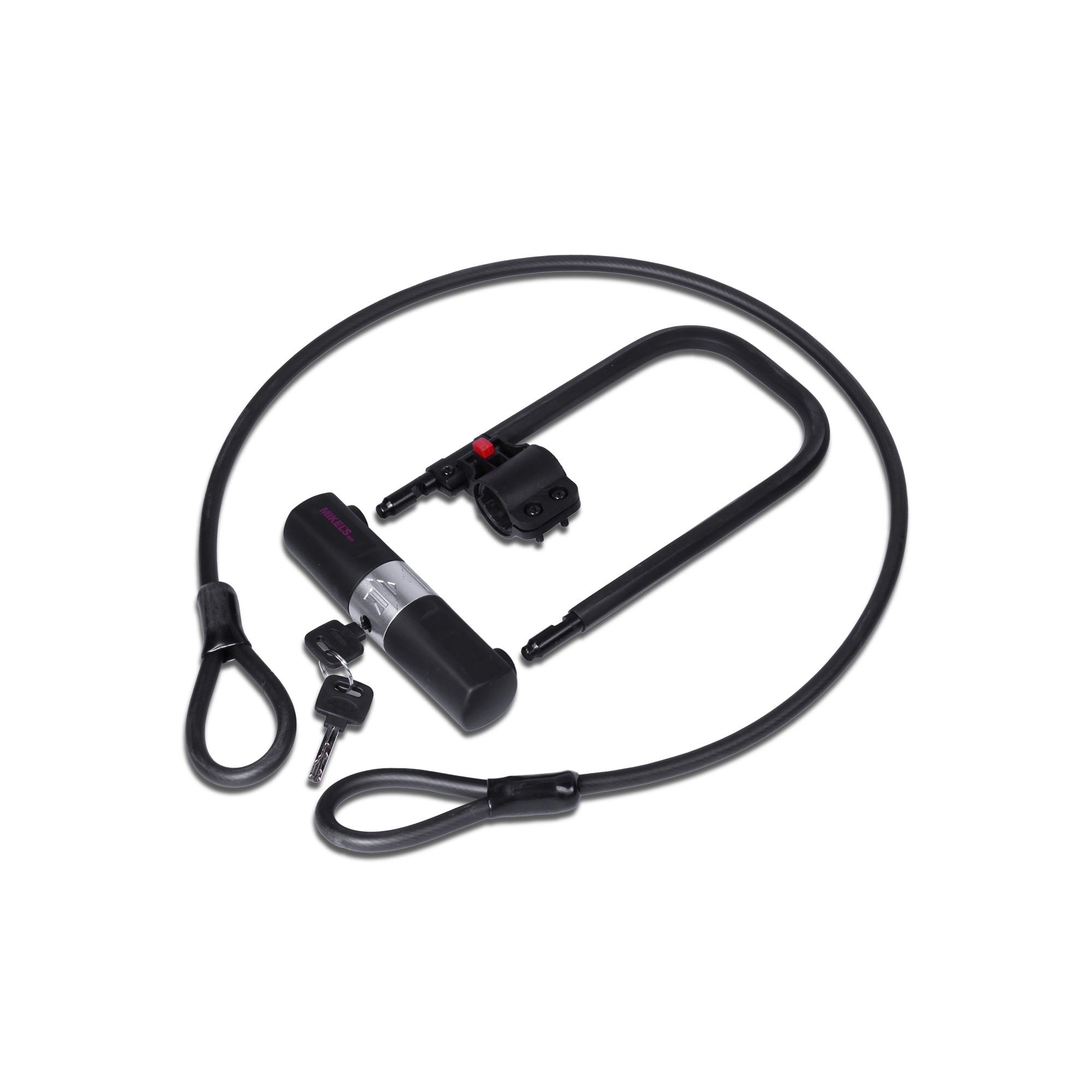 Cable candado tipo U, rígido 12 Mm (cable 1.2 mts)