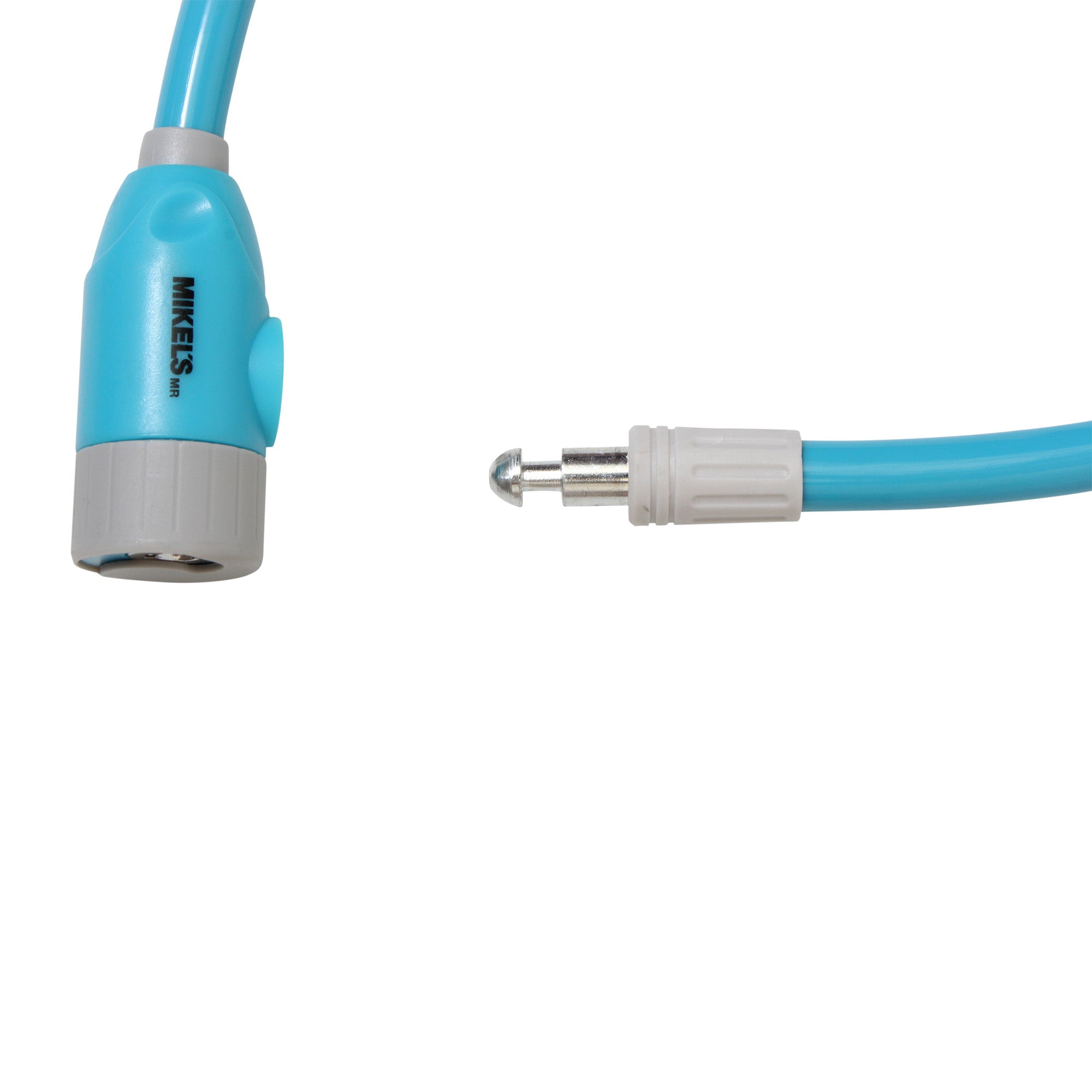 Cable candado con llaves, color azul (65 cms)