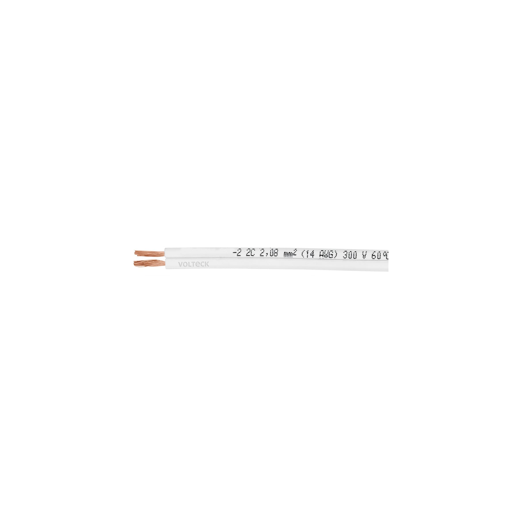 Rollo de 100 m de cordon duplex flexible SPT 14 AWG, Volteck