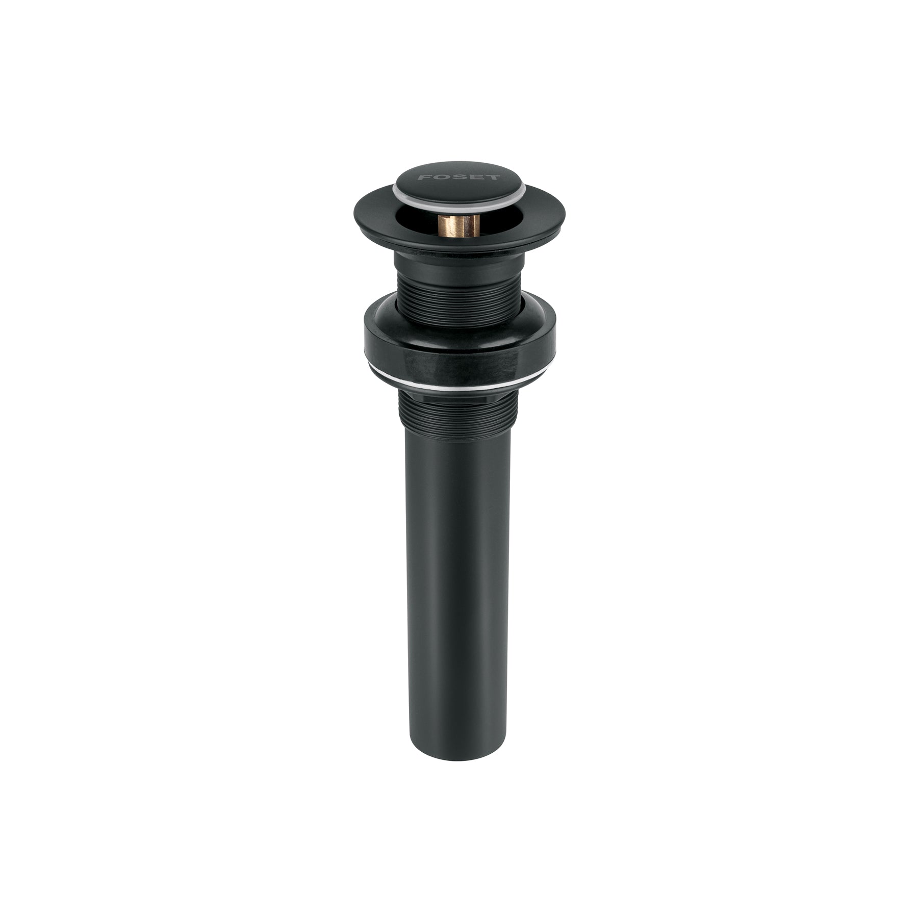 Contra p/lavabo, 1-1/4', sin rebosadero, push, laton, negro