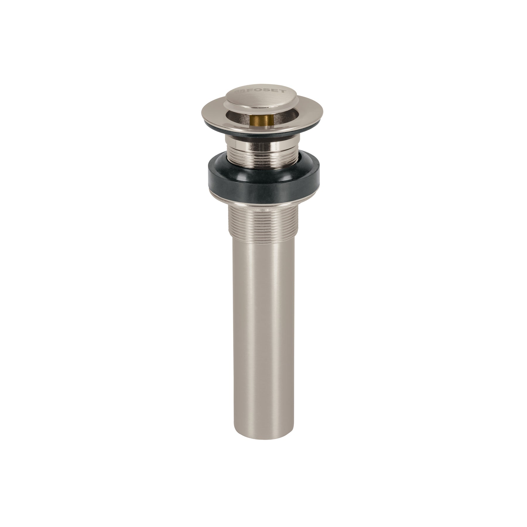 Contra p/lavabo sin rebosadero, sistema push, satin, 1-1/4'