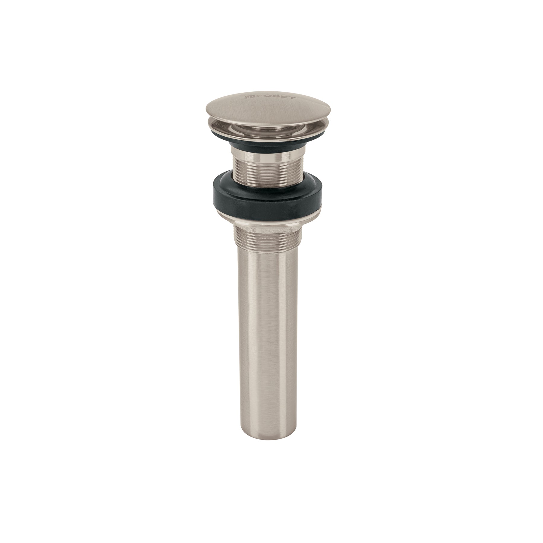 Contra p/lavabo, 1-1/4', sin rebosadero, hongo, laton, satin