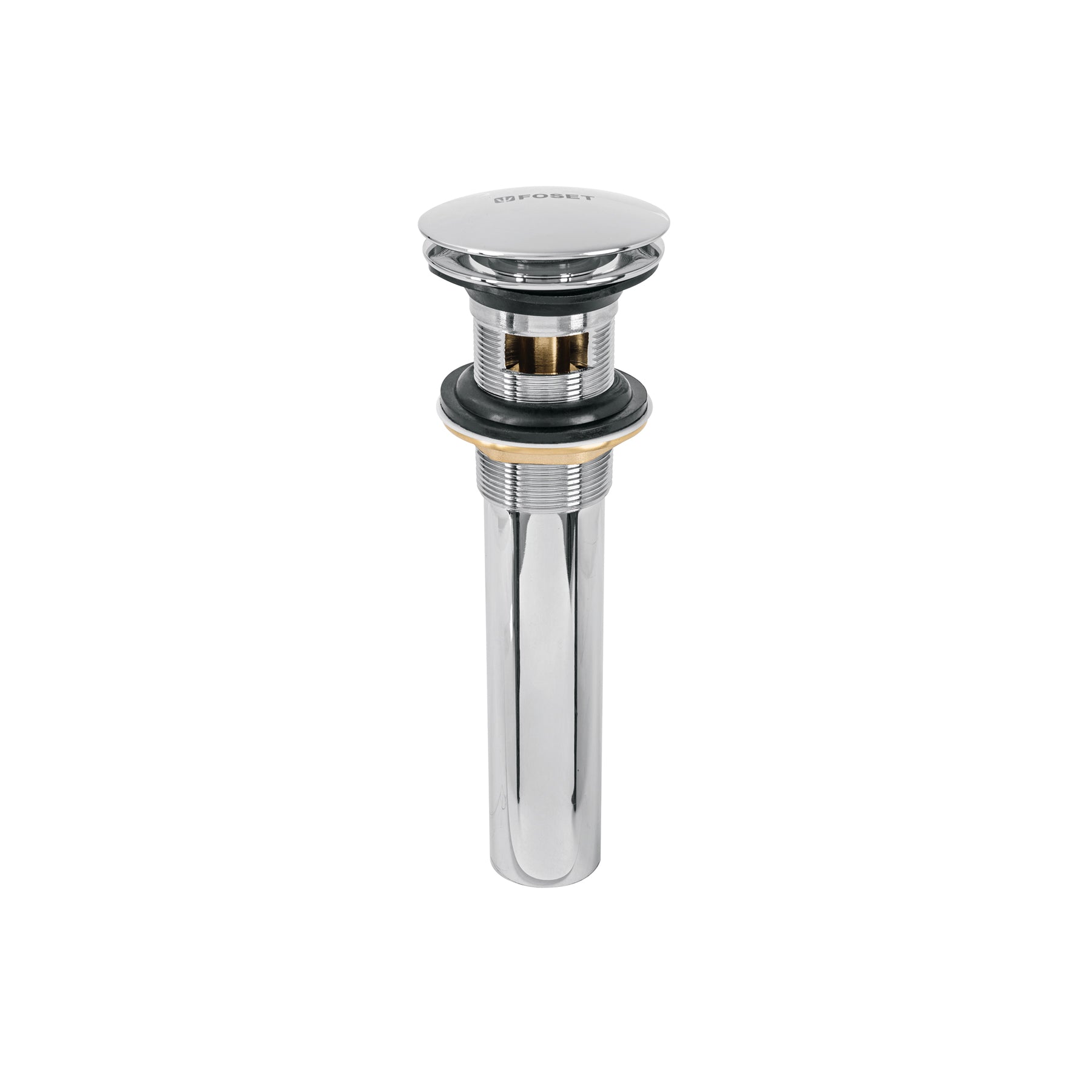 Contra p/lavabo, 1-1/4', con rebosadero, hongo, laton, cromo