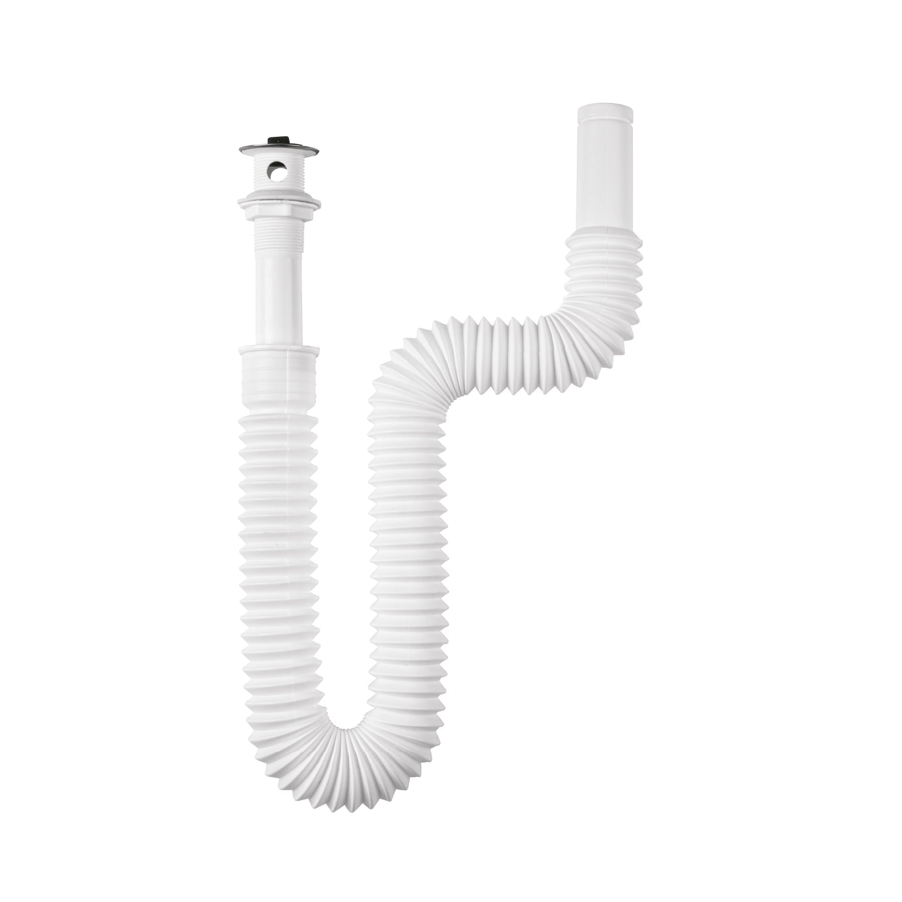 Cespol flexible para lavabo, 90 cm, arillo metalico, Foset