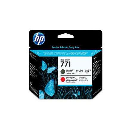 HEWLETT PACKARD - Cabezal HP LF 771 Negro Mate/Rojo Cromatico Z6200 775Ml