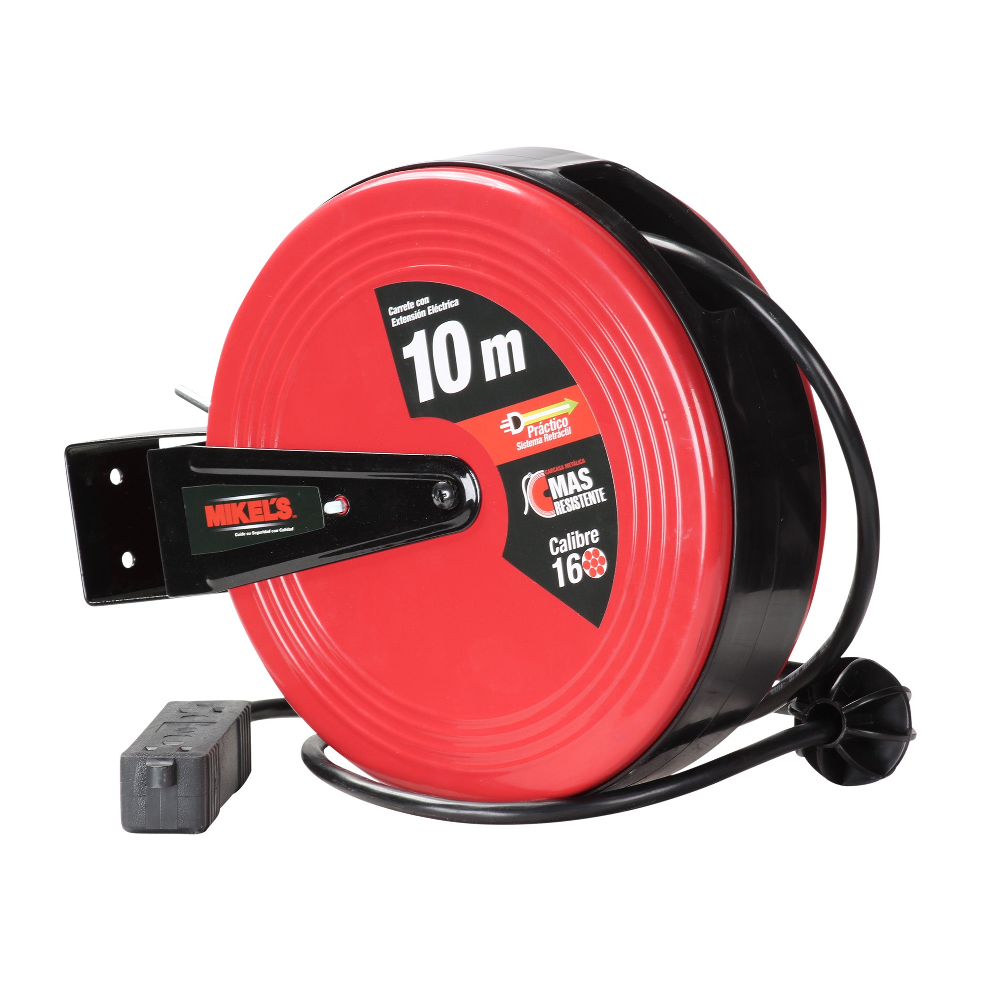 Carrete con extensión eléctrica (10 mts)