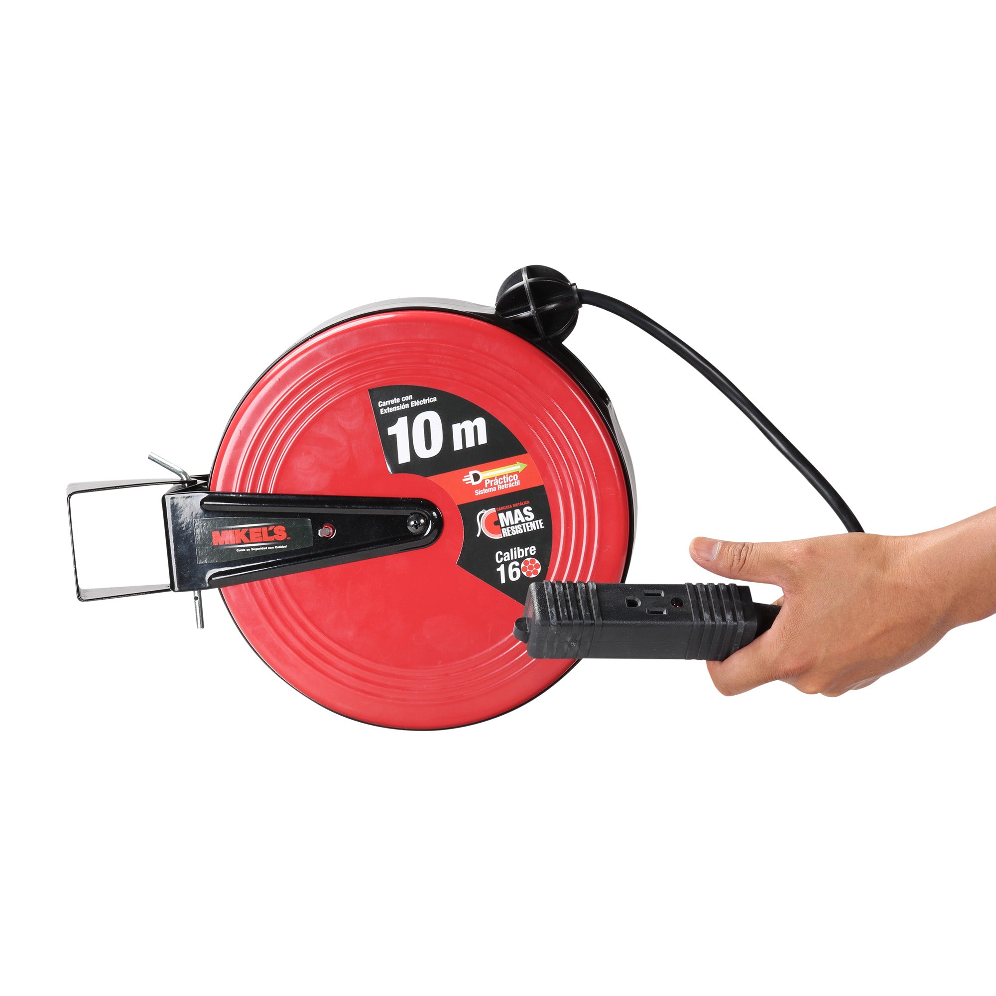 Carrete con extensión eléctrica (10 mts)
