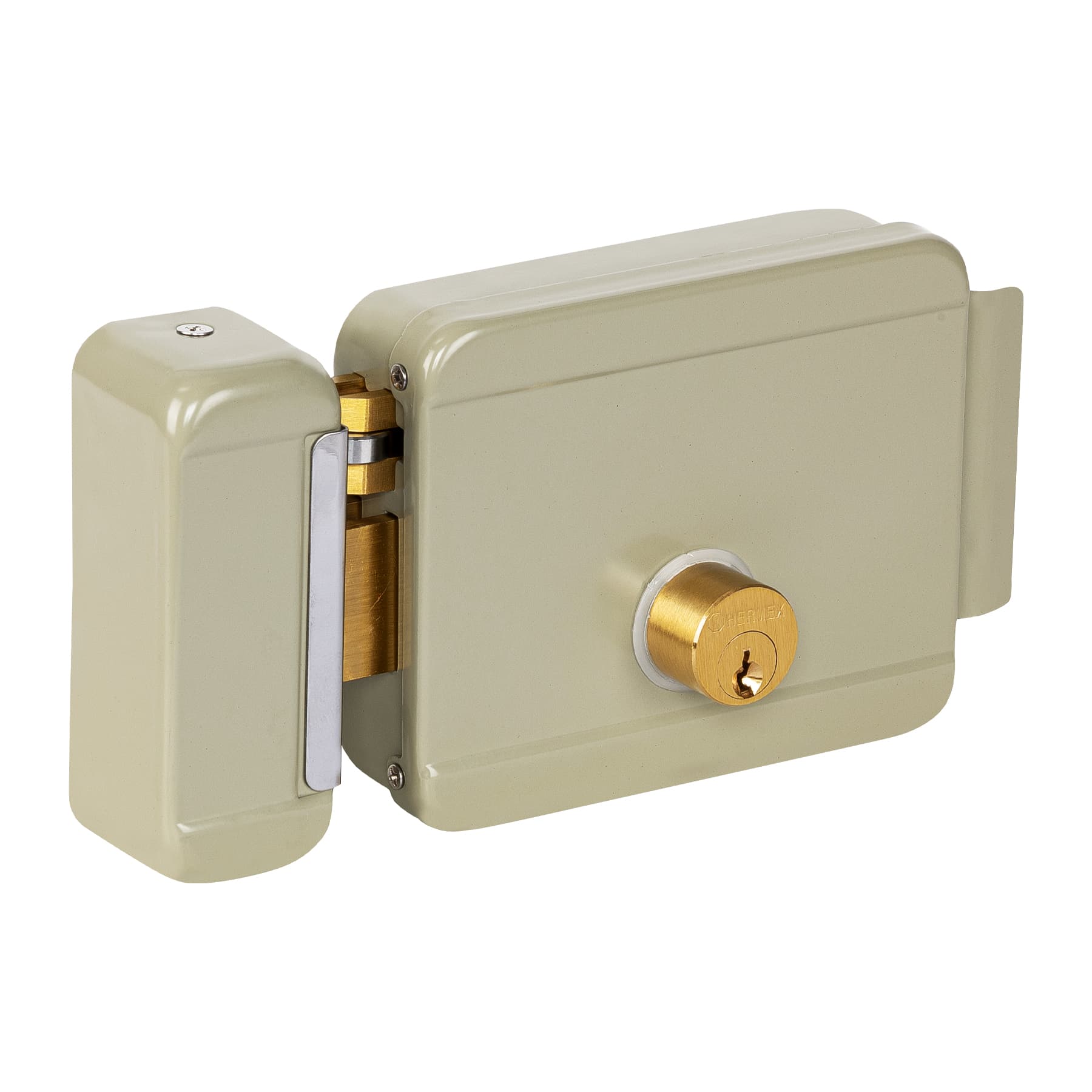 Cerradura electromecanica sin boton, izquierda, HERMEX