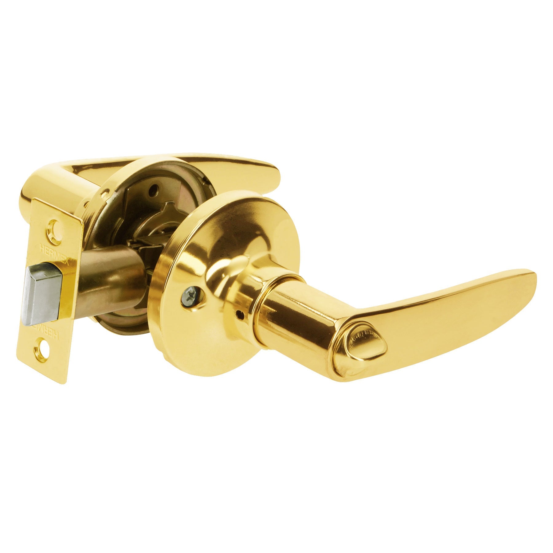 Cerradura manija 'Turin' p/ba–o laton brillante, cil laton
