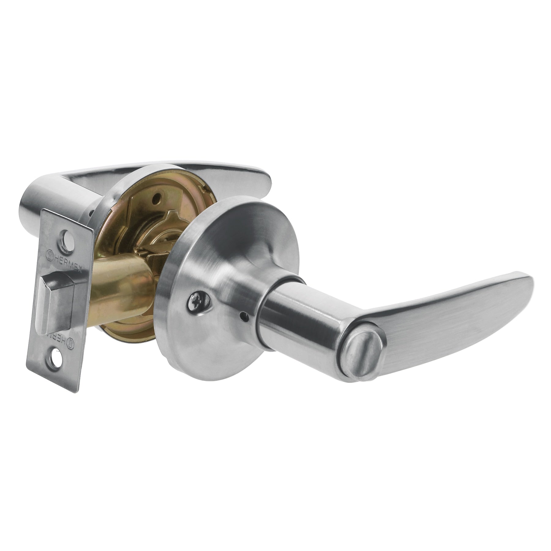 Cerradura manija 'Turin' p/ba–o cromo mate, cil laton