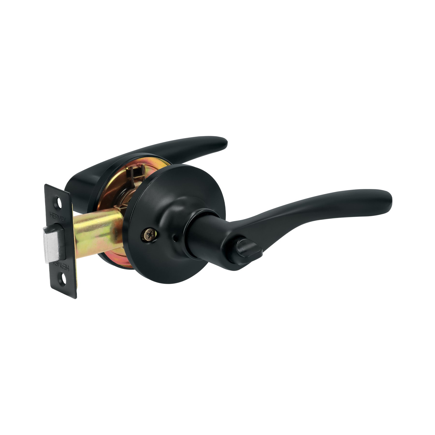 Cerradura manija 'Milan' p/ba–o, negro, cil laton, BASIC