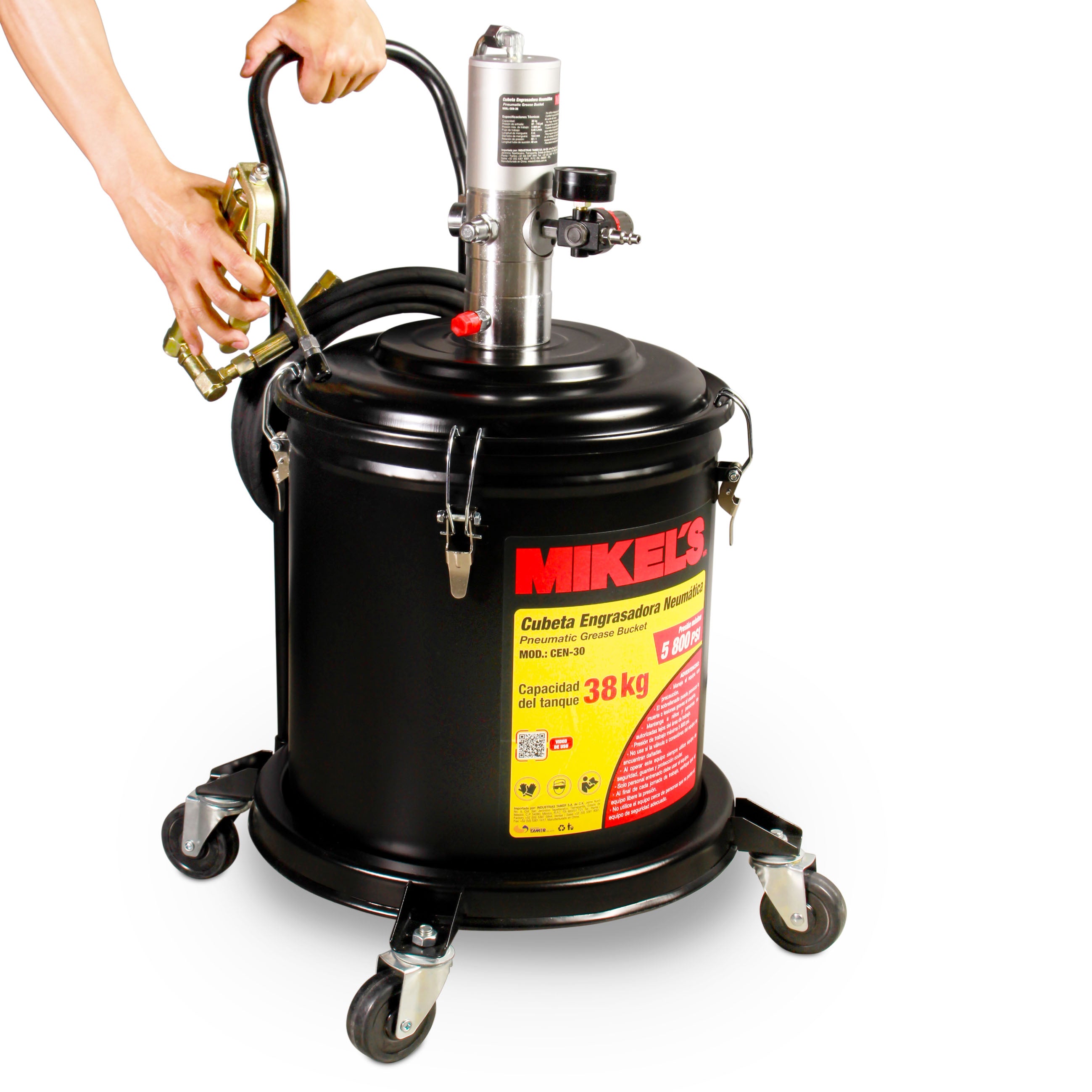 Cubeta engrasadora neumática (38 kgs)