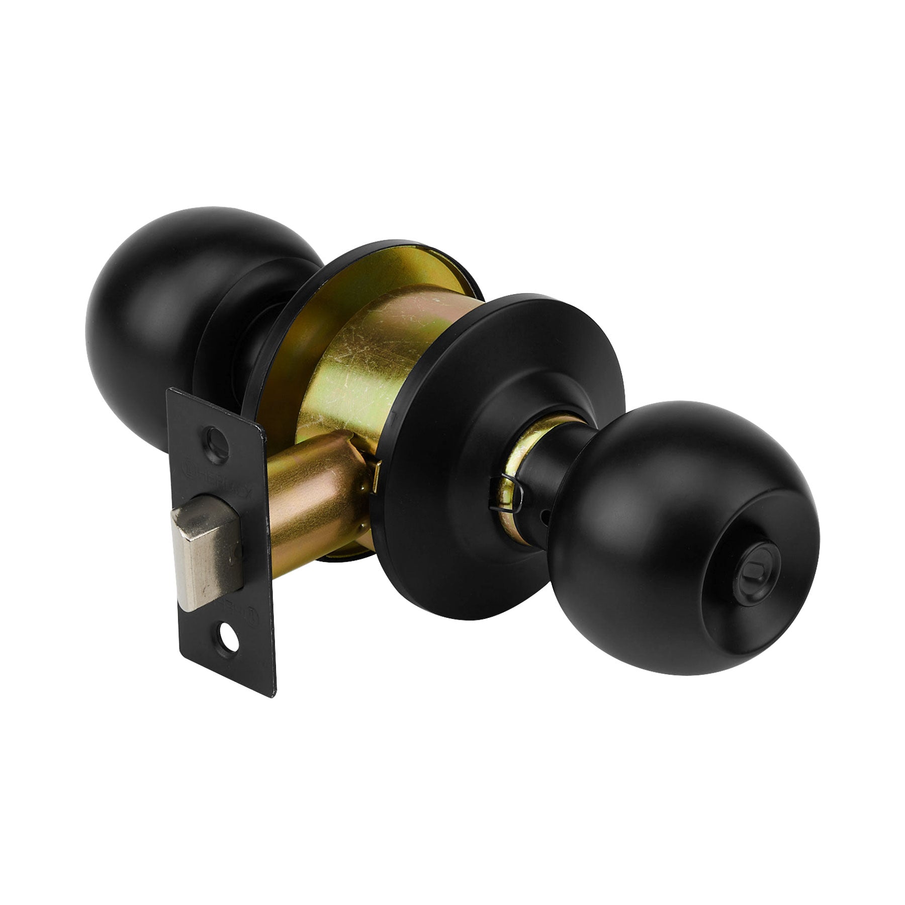 Cerradura pomo, negro, esfera, ba–o, HERMEX