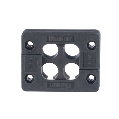 PANDUIT - Pasacables de 4 Orificios de Marco Rectangular de 1.81" X 1.42", IP54,  para Cables Terminados, color Negro