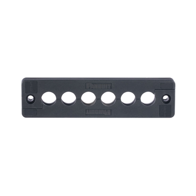 PANDUIT - Pasacables  de 6 Orificios en Línea 4.41" X 0.67" IP65,  para Cables Terminados, Color Negro
