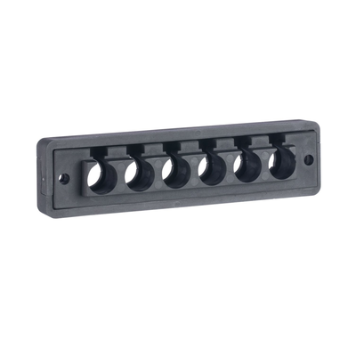 PANDUIT - Pasacables  de 6 Orificios en Línea 4.41" X 0.67" IP65,  para Cables Terminados, Color Negro