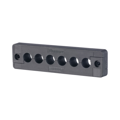 PANDUIT - Pasacables  de 6 Orificios en Línea 4.41" X 0.67" IP65,  para Cables Terminados, Color Negro