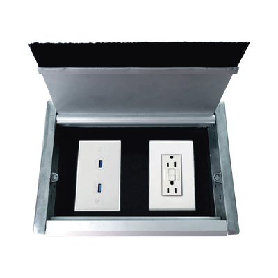 THORSMAN - Caja Universal Vacía de 2 Módulos para Instalación en Escritorio (Voz, Datos, Video, Contactos Eléctricos), (No Incluye Accesorios)