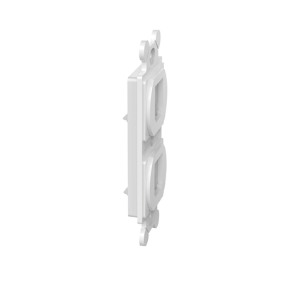 PANDUIT - Marco de Módulo Dúplex, Para Placas Frontales Estándar NEMA 106, Acepta 2 Módulos Mini-Com, Color Blanco