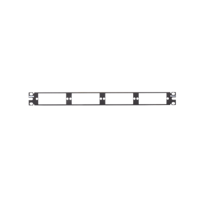 PANDUIT - Patch Panel de Fibra Óptica, Para 4 Placas Acopladoras FAP o FMP, Color Negro, 1UR