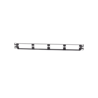 PANDUIT - Patch Panel de Fibra Óptica, Para 4 Placas Acopladoras FAP o FMP, Color Negro, 1UR