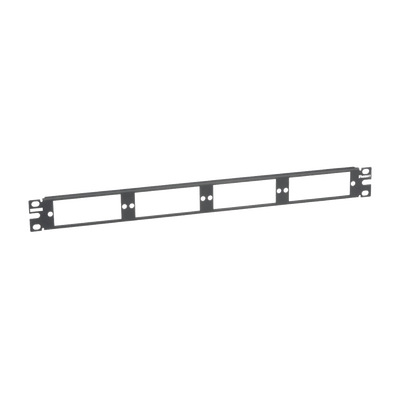 PANDUIT - Patch Panel de Fibra Óptica, Para 4 Placas Acopladoras FAP o FMP, Color Negro, 1UR