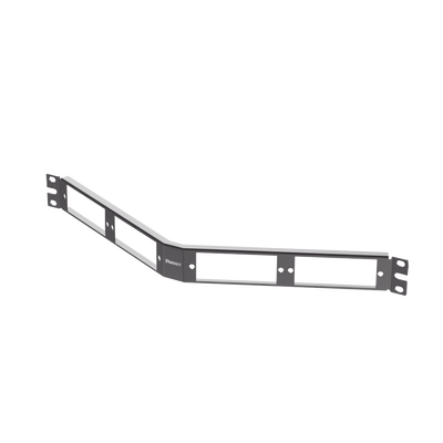 PANDUIT - Patch Panel de Fibra Óptica, Para 4 Placas Acopladras FAP o FMP, Angulado, Color Negro, 1UR