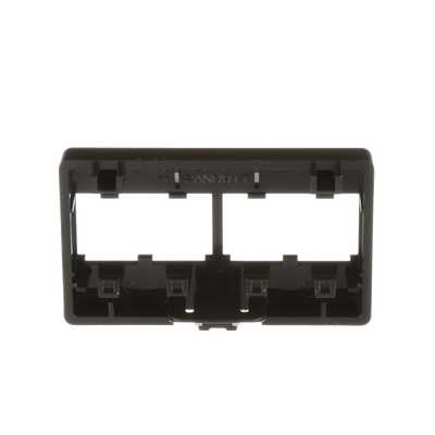 PANDUIT - Placa de Mobiliario Modular Estándar, Salidas Para 4 Puertos Mini-Com, Color Negro