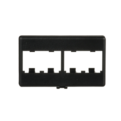 PANDUIT - Placa de Mobiliario Modular Estándar, Salidas Para 4 Puertos Mini-Com, Color Negro