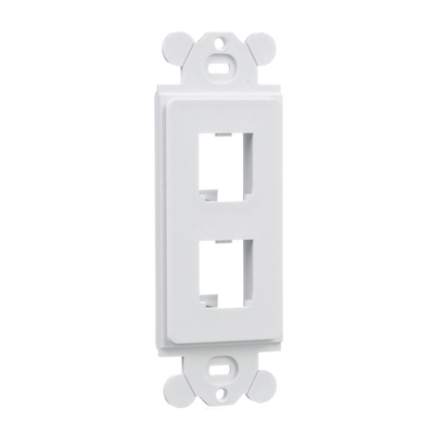 PANDUIT - Marco de Módulo Dúplex, Para Placas Frontales Estándar GFCI, Acepta 2 Módulos Mini-Com, Color Blanco