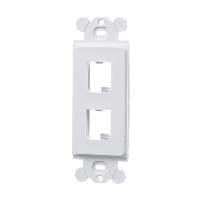 PANDUIT - Marco de Módulo Dúplex, Para Placas Frontales Estándar GFCI, Acepta 2 Módulos Mini-Com, Color Blanco
