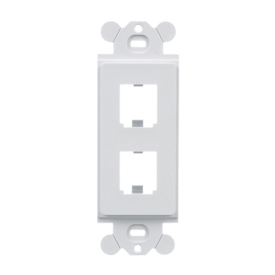 PANDUIT - Marco de Módulo Dúplex, Para Placas Frontales Estándar GFCI, Acepta 2 Módulos Mini-Com, Color Blanco