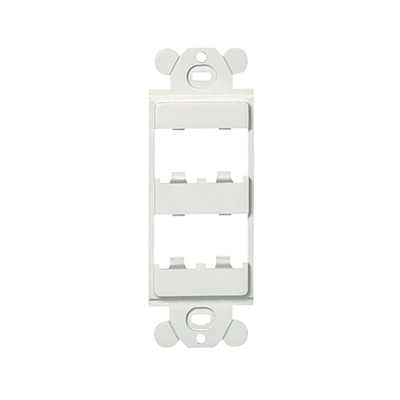 PANDUIT - Marco de Módulo Dúplex, Para Placas Frontales Estándar GFCI, Acepta 4 Módulos Mini-Com, Color Blanco