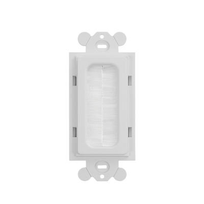 PANDUIT - Placa de Pared Pasacables Tipo Cepillo, Estándar GFCI, Material ABS, Color Blanco