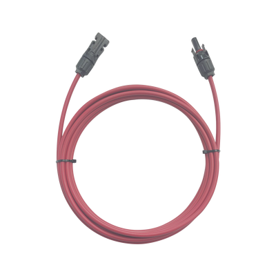 EPCOM POWERLINE - Cable Fotovoltaico / 1 metro / Color Rojo / Calibre 10 AWG / Terminal MC4-Macho y Hembra en  ambos extremos