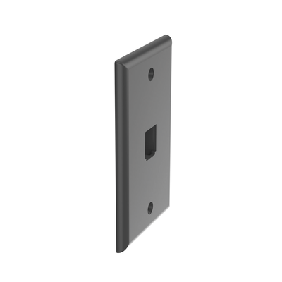PANDUIT - Placa de Pared Vertical Clásica, Salida Para 1 Puerto Mini-Com, Color Negro