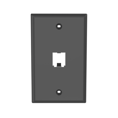 PANDUIT - Placa de Pared Vertical Clásica, Salida Para 1 Puerto Mini-Com, Color Negro